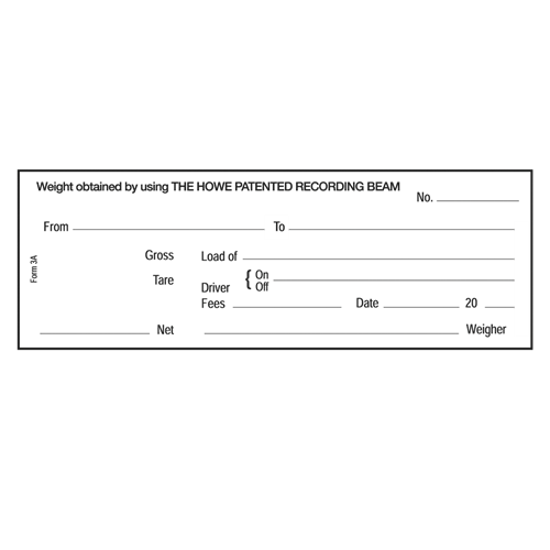 Mechanical Scale Tickets