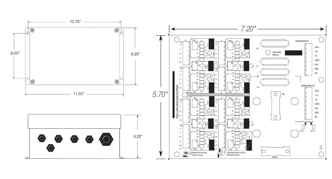 JB8SP TuffSeal Signal Trim Junction Box Dimensions