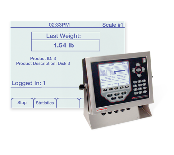 MotoWeigh® IMW In-Motion Checkweighers and Conveyor Scales Indicator Screen