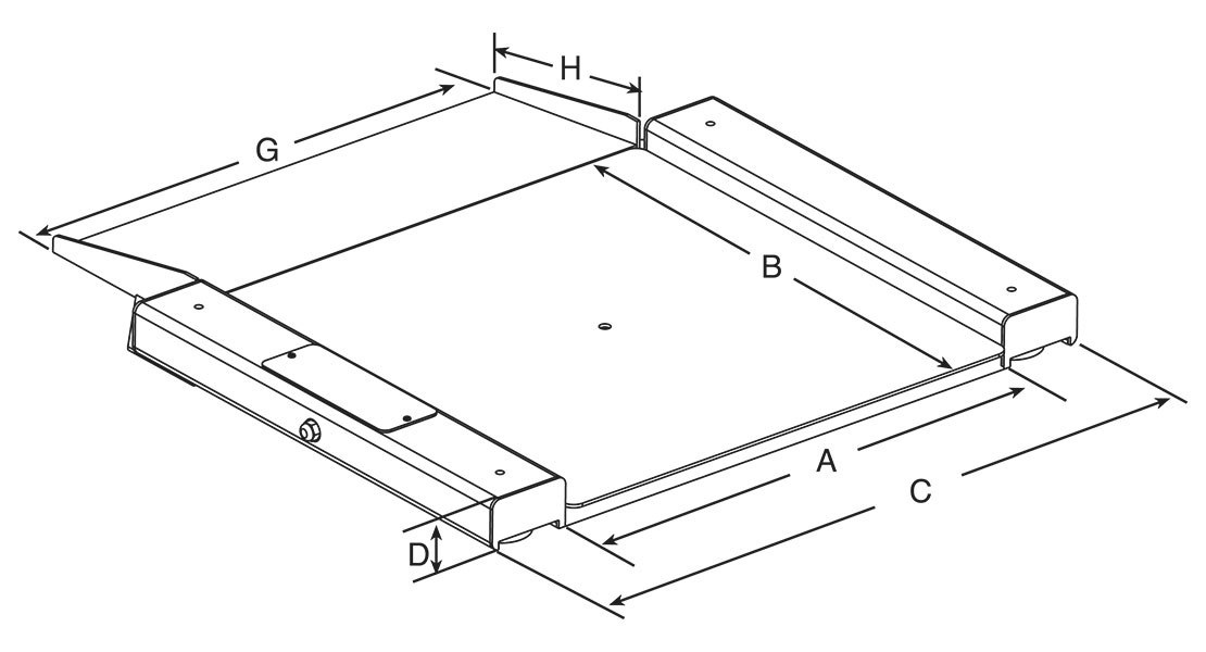 RICE LAKE RoughDeck® BDP Barrel Drum Pallet Mild Steel Floor Scale
