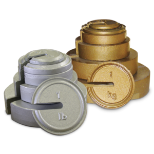 RICE LAKE Cast Iron Calibration Weights - Slotted Interlocking and Hanger Weights
