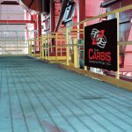 Baghouse - inside rails and catwalks.