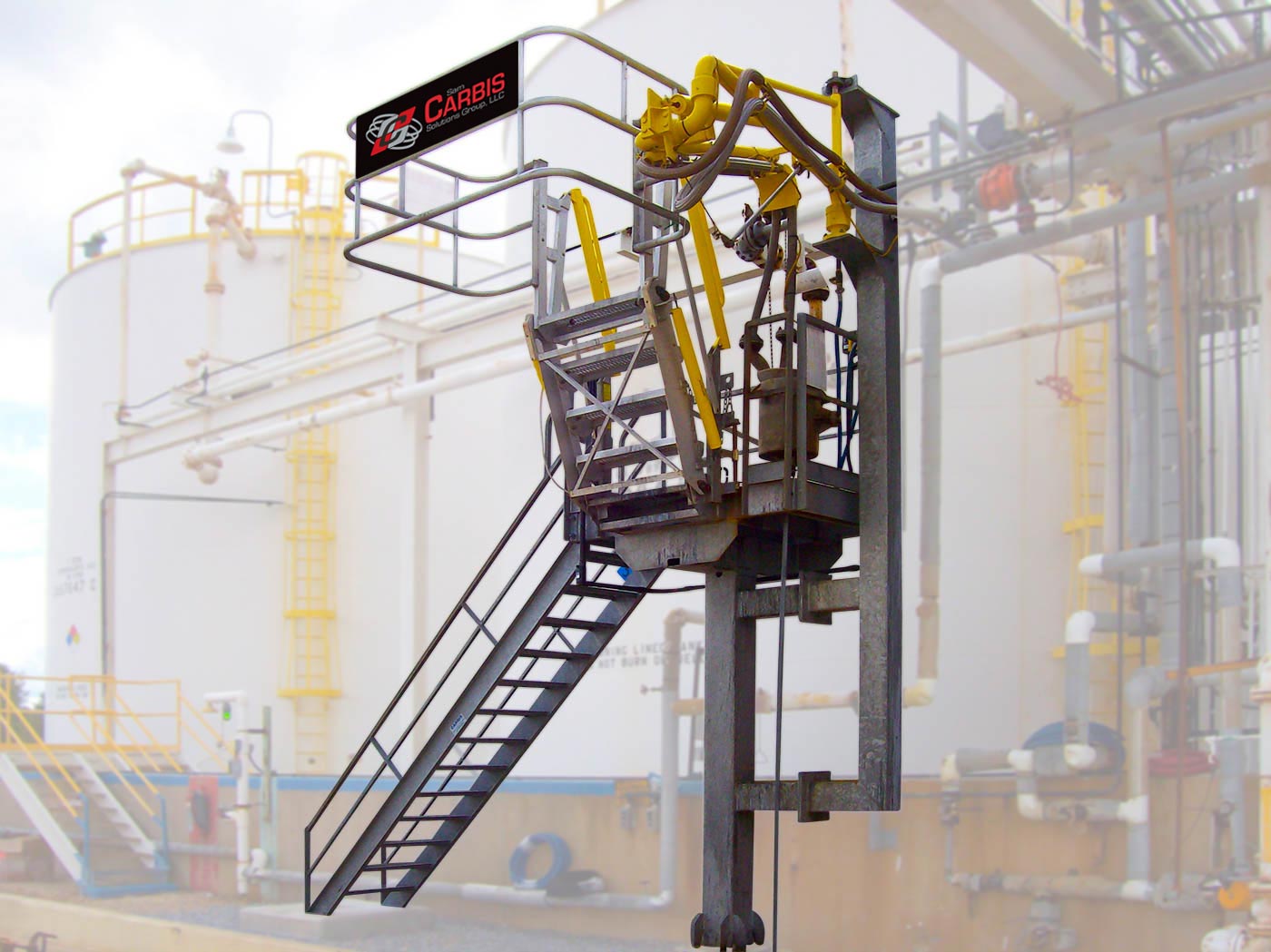 Carbis single hatch truck loading system.