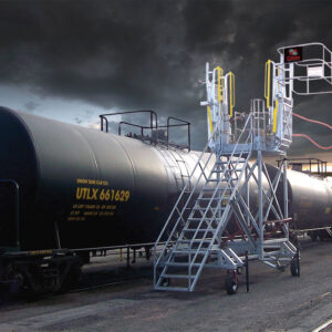 A buzzard transloading portable system.