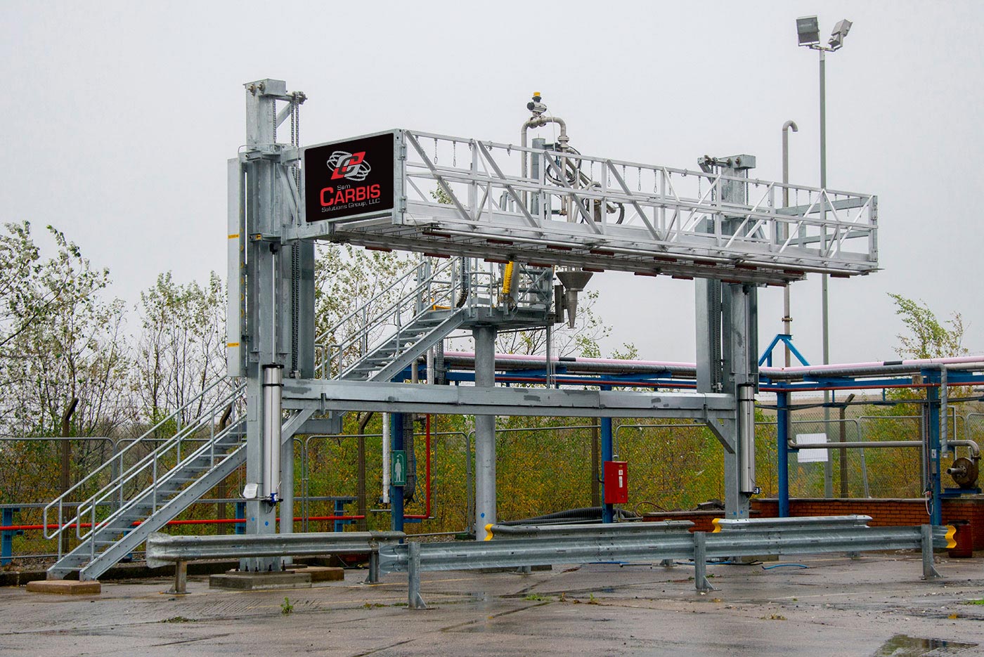 A Carbis elevated tanker truck platform.