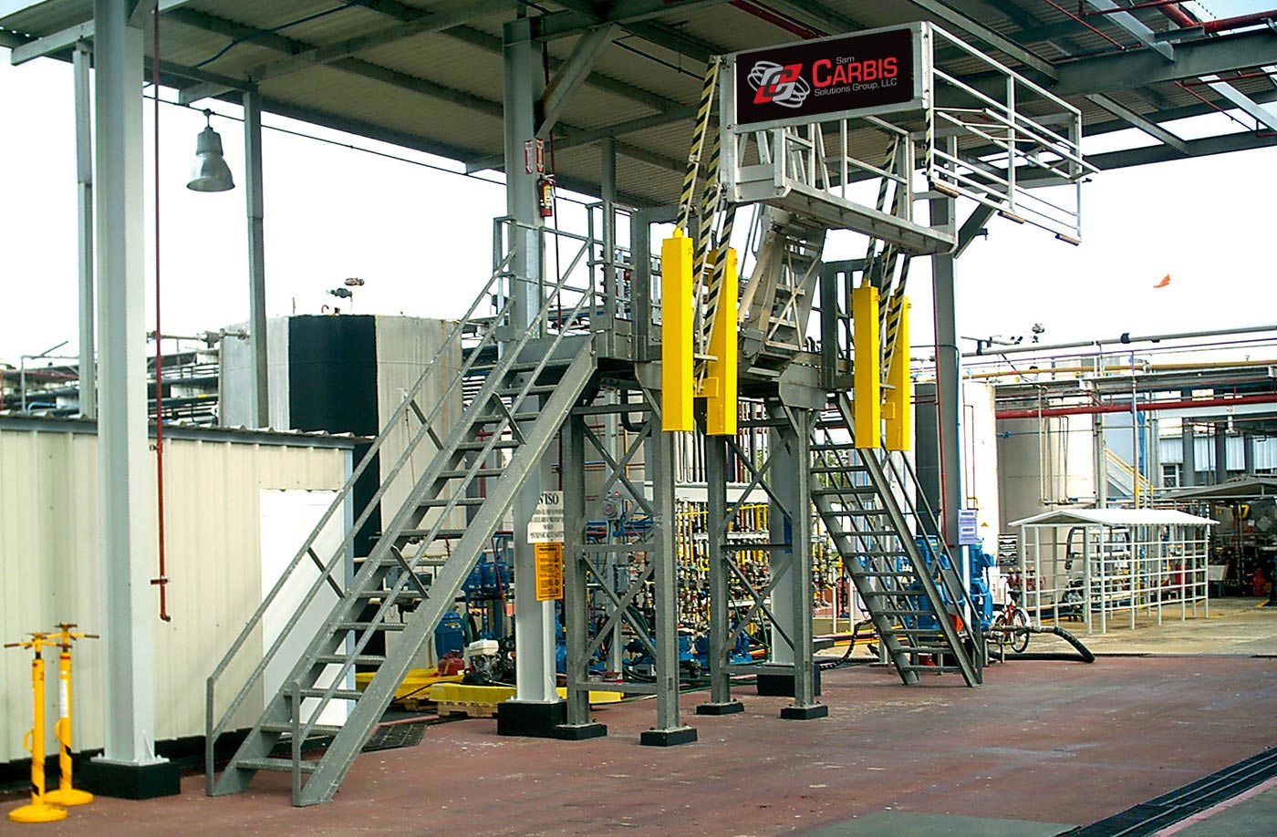 A Carbis elevated tanker truck platform.