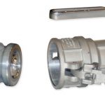 A cam and groove coupling.