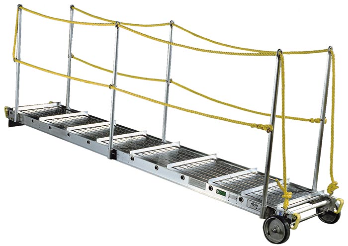 A marine stage gangway.