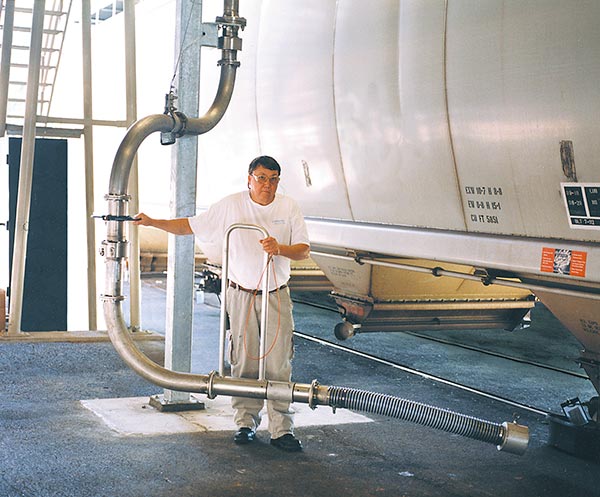 A dry goods loading arm system.