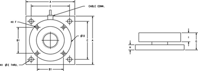 Rice Lake RL9000TWM Series Weigh Module Kit load cell specification diagram for 1,000 to 100,000 lbs